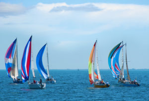 Group of sailboats