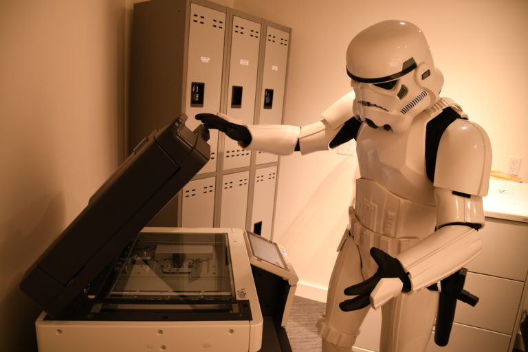 Stormtrooper scanning at CapeSpace