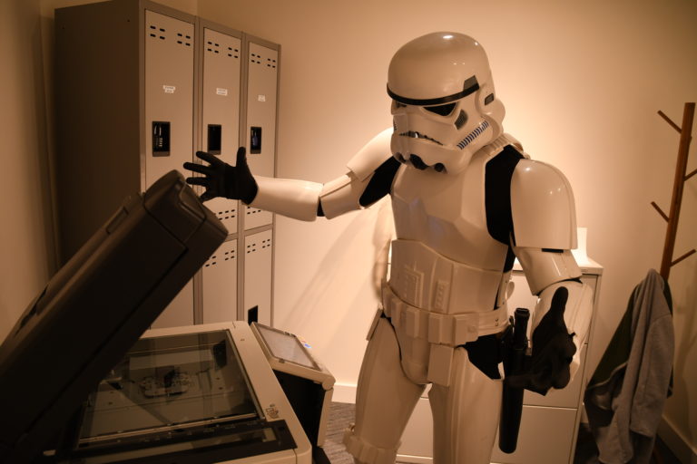 Stormtrooper scanning at CapeSpace